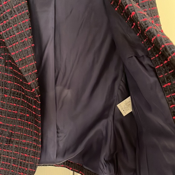 ESCADA LADIES BLUE PINK TWEED JACKET-42-EUC - Picture 10 of 12